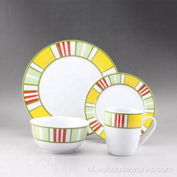Decal Porselein Diner Set Color Ceramics Servies Set